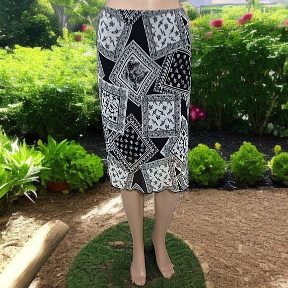 Vtg 90s‎ Patchwork Print Midi Skirt S Lettuce Hem Sheer Overlay Bohemian Grunge. - Picture 13 of 16